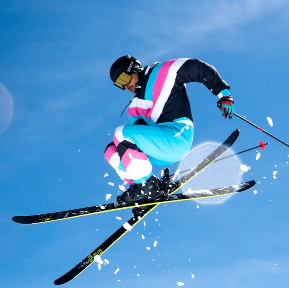 NWT!Tipsy Elves, Men's Pastel Pro Snow Suit, Black Multi, Size XL, MSRP $299 - Picture 4 of 10